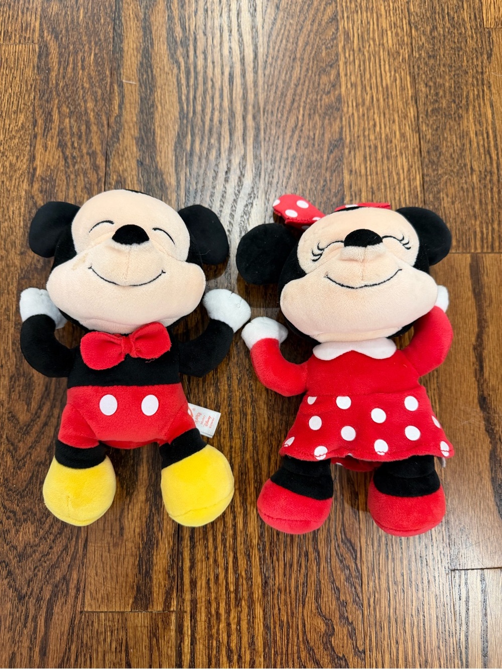 Ty Mickey & Minnie Plush Pair - Red, Black, Yellow, White